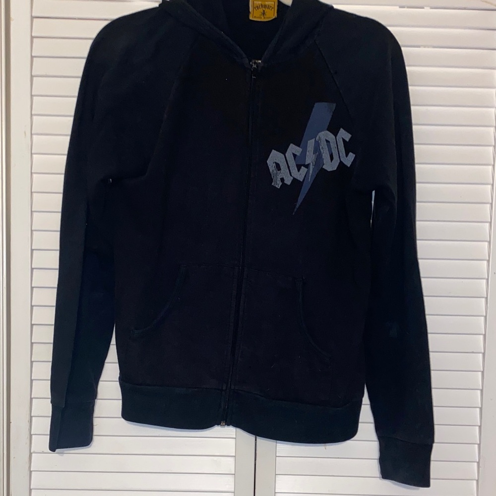 Vintage RockWare AC/DC Black Hoodie Infamous “For Those about to Rock” Hoodie Sm